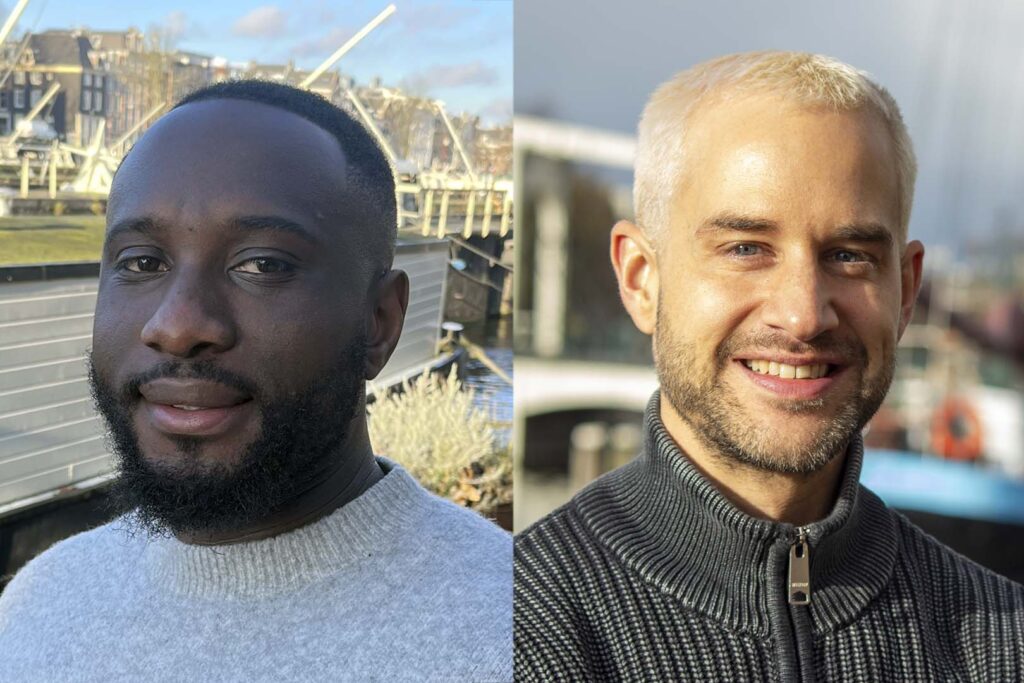 samen aan het roer: Nana en Marijn